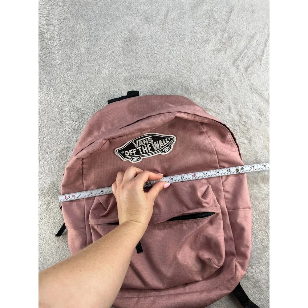 Vans Logo Backpack School Travel Bag Off The Wall Pink